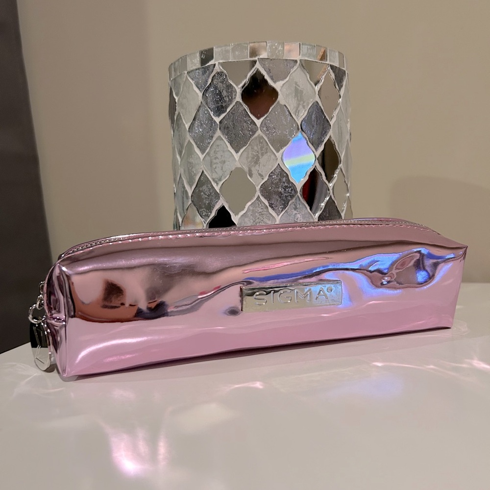 Sigma Beauty Chrome Makeup Brush Zipper Pouch